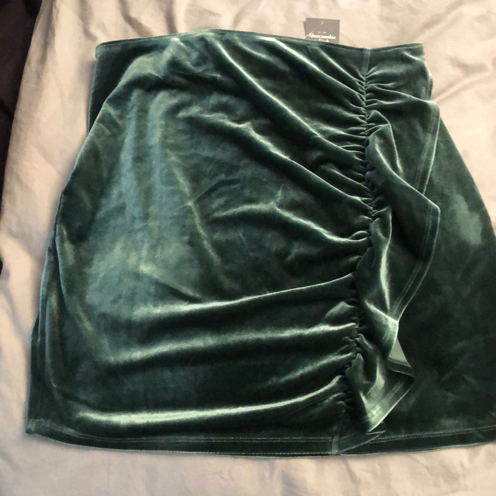 Velvet mini skirt
